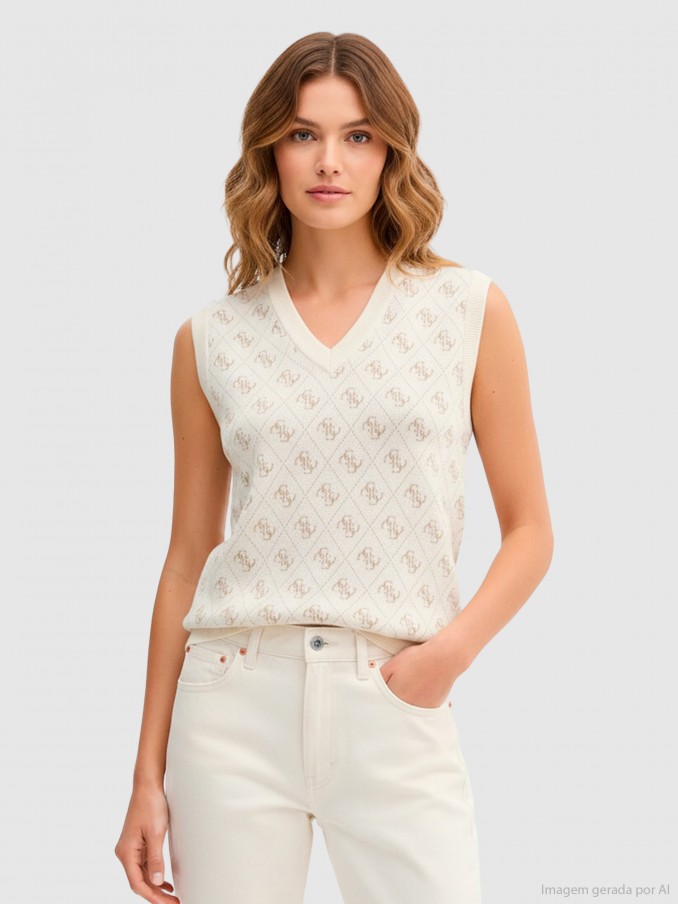 Sueter Mujer Beige Guess