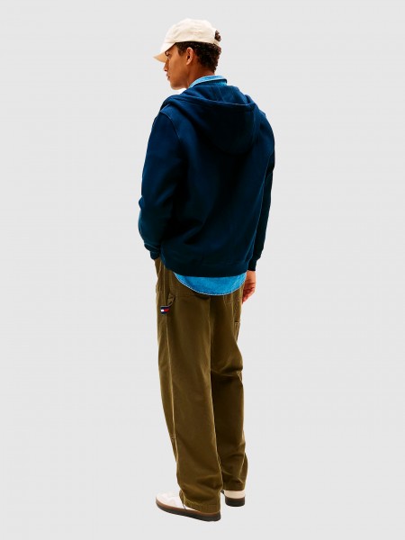 Jacket Man Navy Blue Tommy Jeans Jacket Man Navy Blue Tommy Jeans