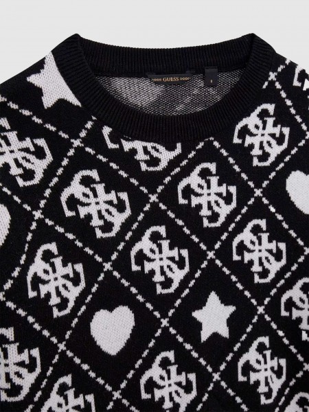 Jersey Niña Negro Guess Jersey Niña Negro Guess