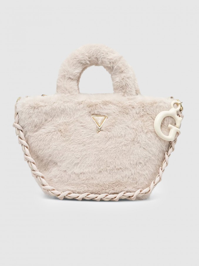 Tote Bags Girl Cream Guess