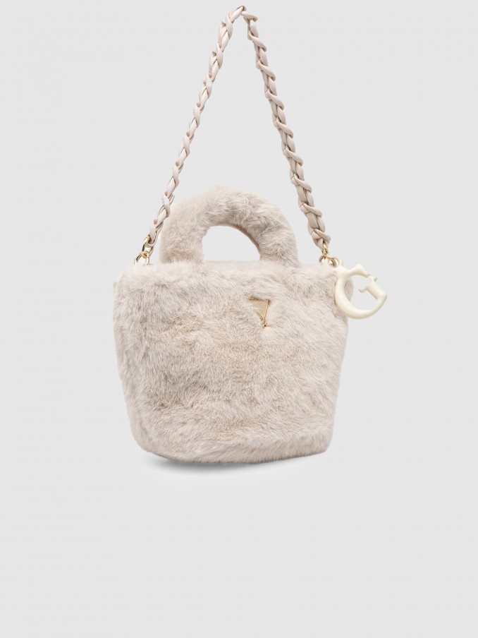 Tote Bags Girl Cream Guess