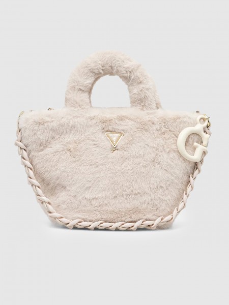 Bolsos de Mano Nia Crema Guess