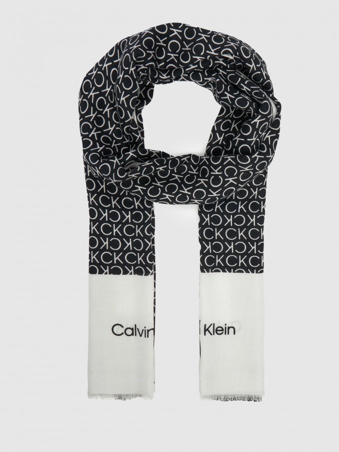 Scarf Woman Black Calvin Klein