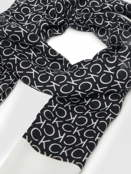 Scarf Woman Black Calvin Klein Scarf Woman Black Calvin Klein