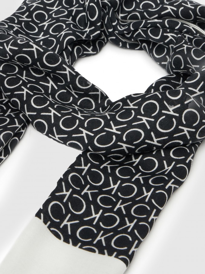 Scarf Woman Black Calvin Klein