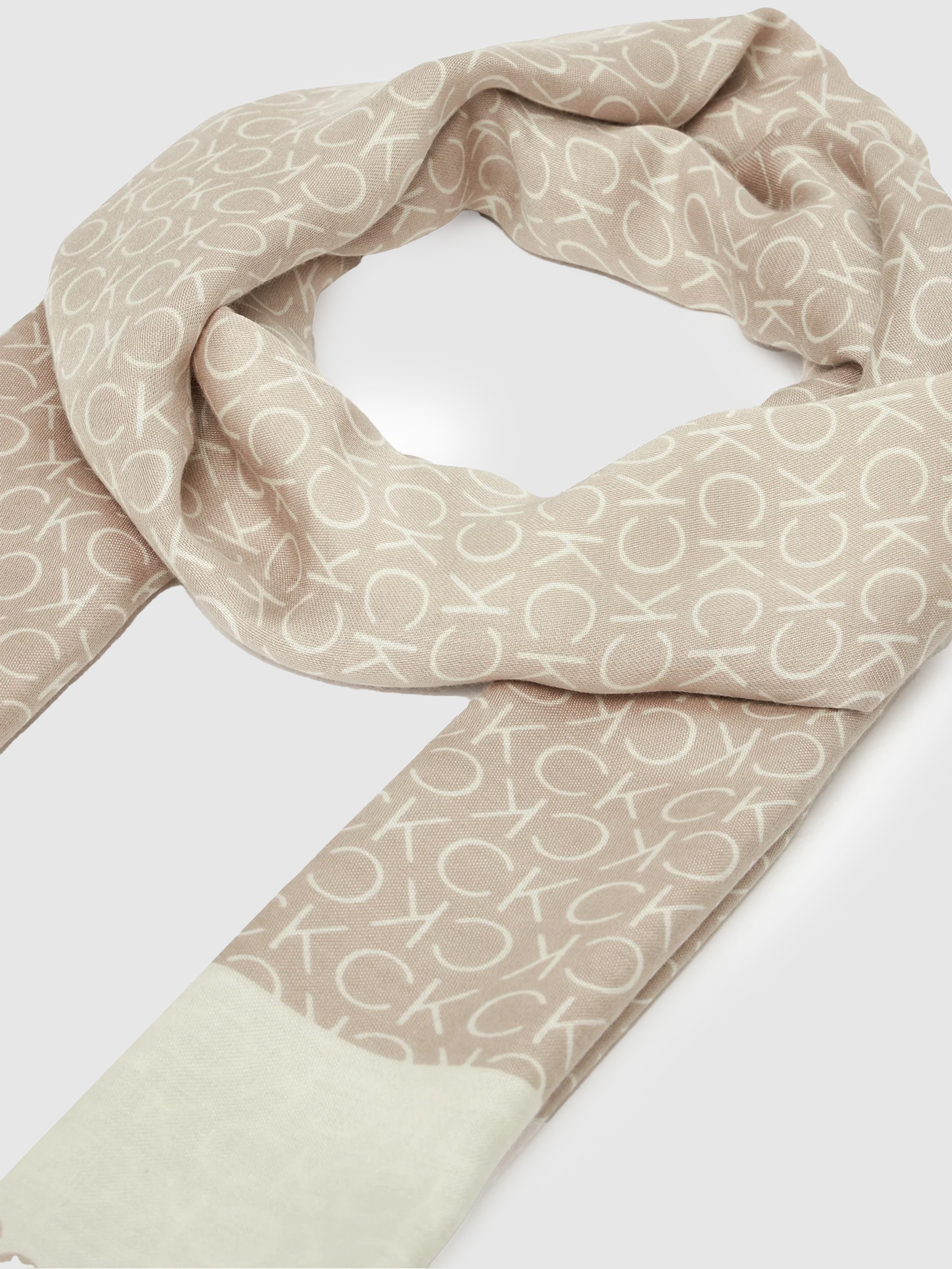 Bufanda Mujer Beige Calvin Klein