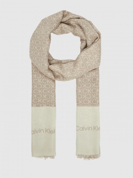 Bufanda Mujer Beige Calvin Klein