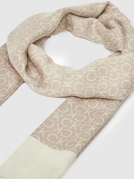 Scarf Woman Beige Calvin Klein