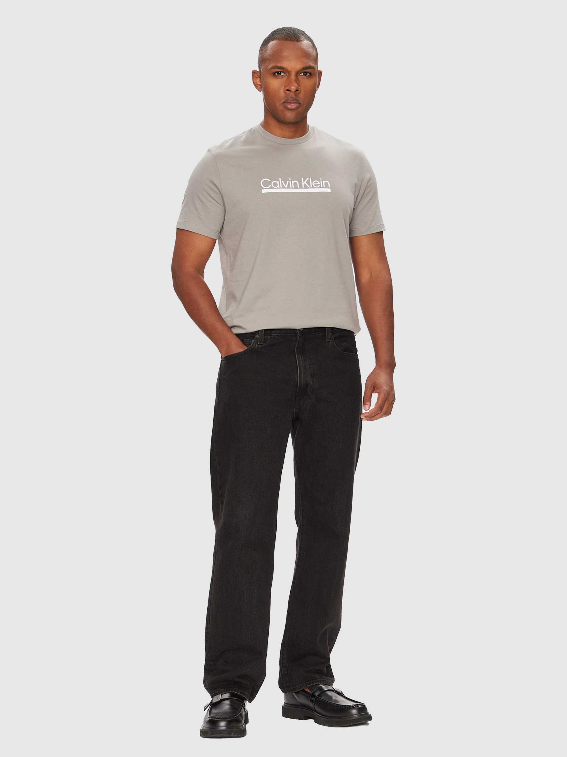 Camiseta Hombre Gris Calvin Klein