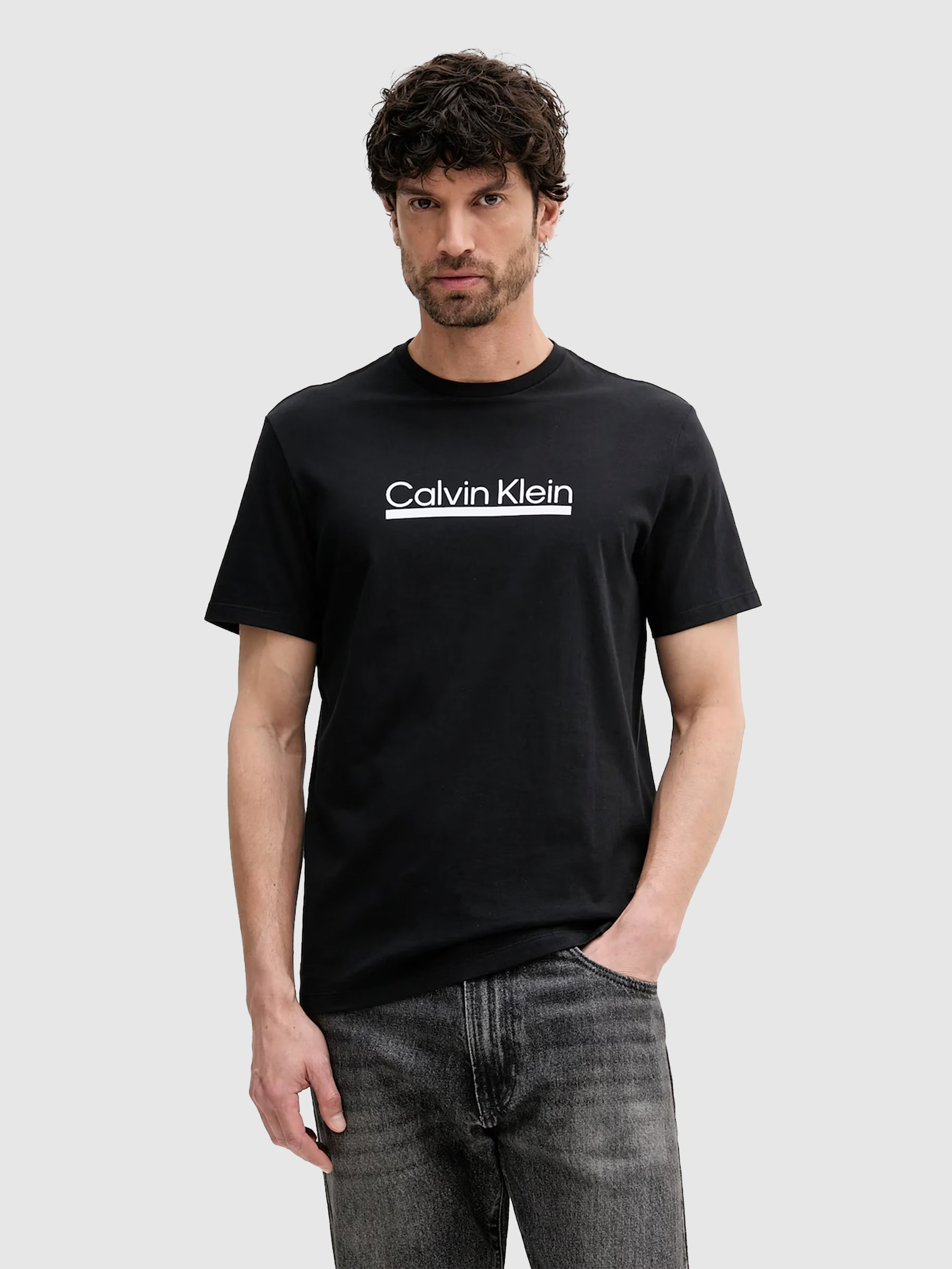 Camiseta Hombre Negro Calvin Klein