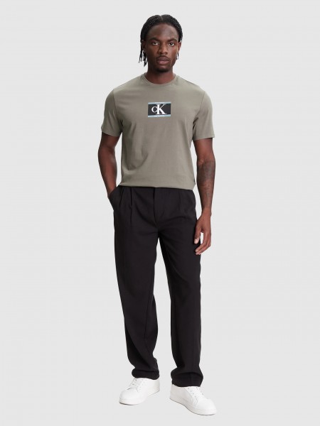 T-Shirt Man Green Calvin Klein