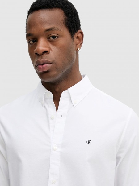 Camisa Hombre Blanco Calvin Klein