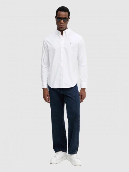 Camisa Hombre Blanco Calvin Klein