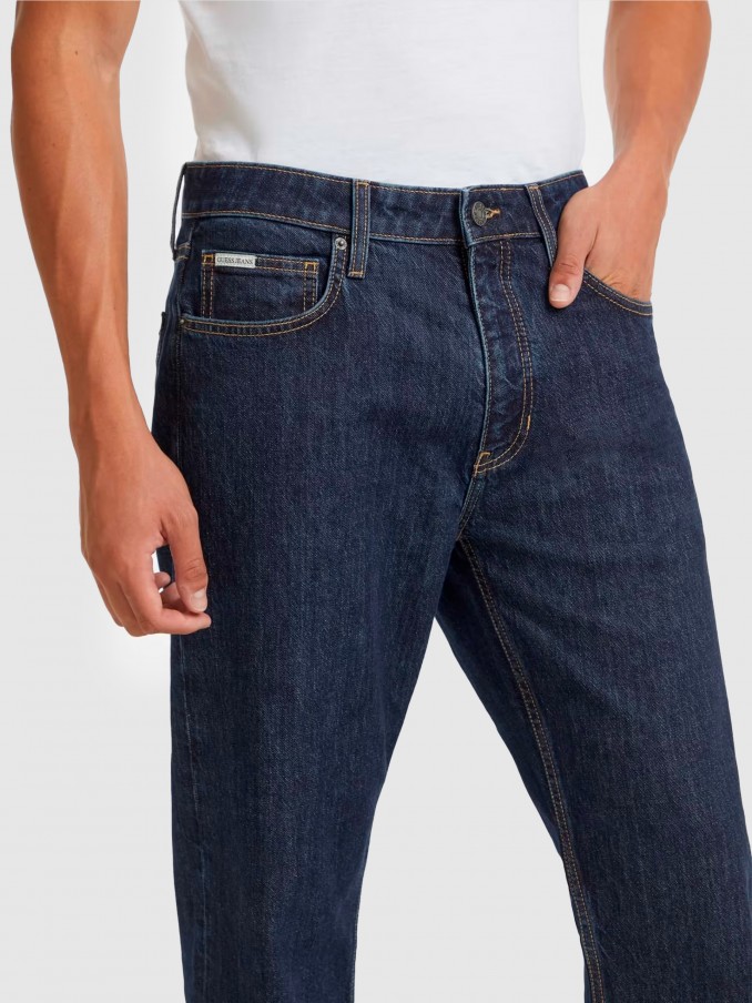 Pantalones Hombre Jeans Oscuros Guess Jeans
