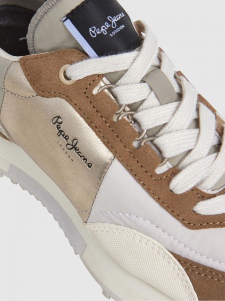 Tenis Mujer Oro Pepe Jeans London