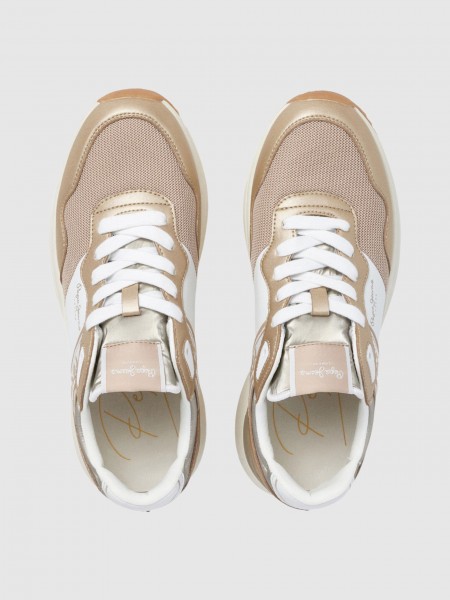Tenis Mujer Oro Pepe Jeans London