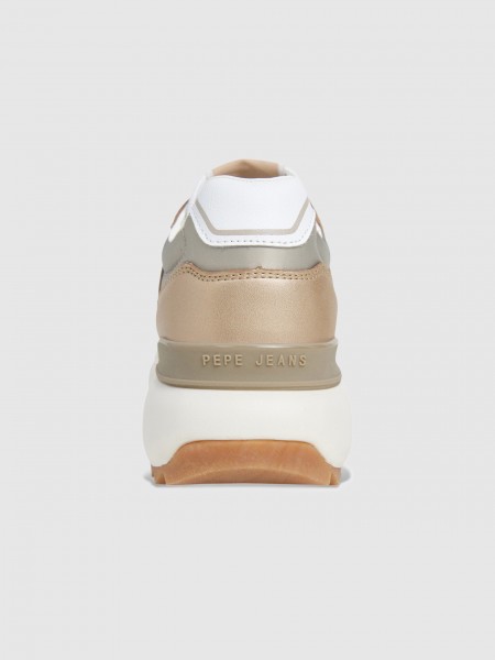 Tenis Mujer Oro Pepe Jeans London