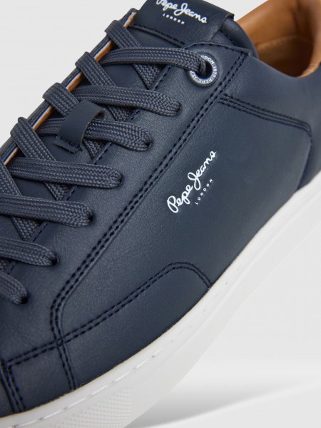 Sneakers Man Navy Blue Pepe Jeans London