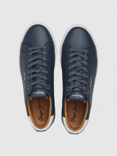 Sneakers Man Navy Blue Pepe Jeans London