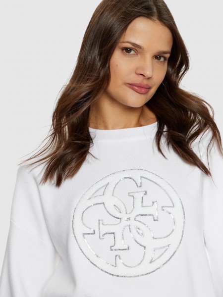 Jersey Mujer Blanco Guess Jersey Mujer Blanco Guess