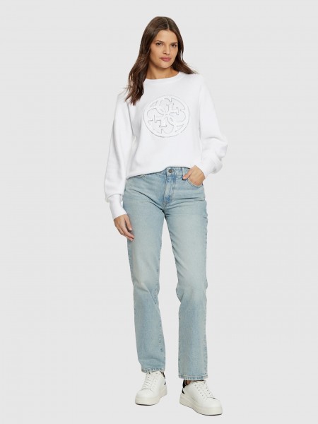 Jersey Mujer Blanco Guess Jersey Mujer Blanco Guess