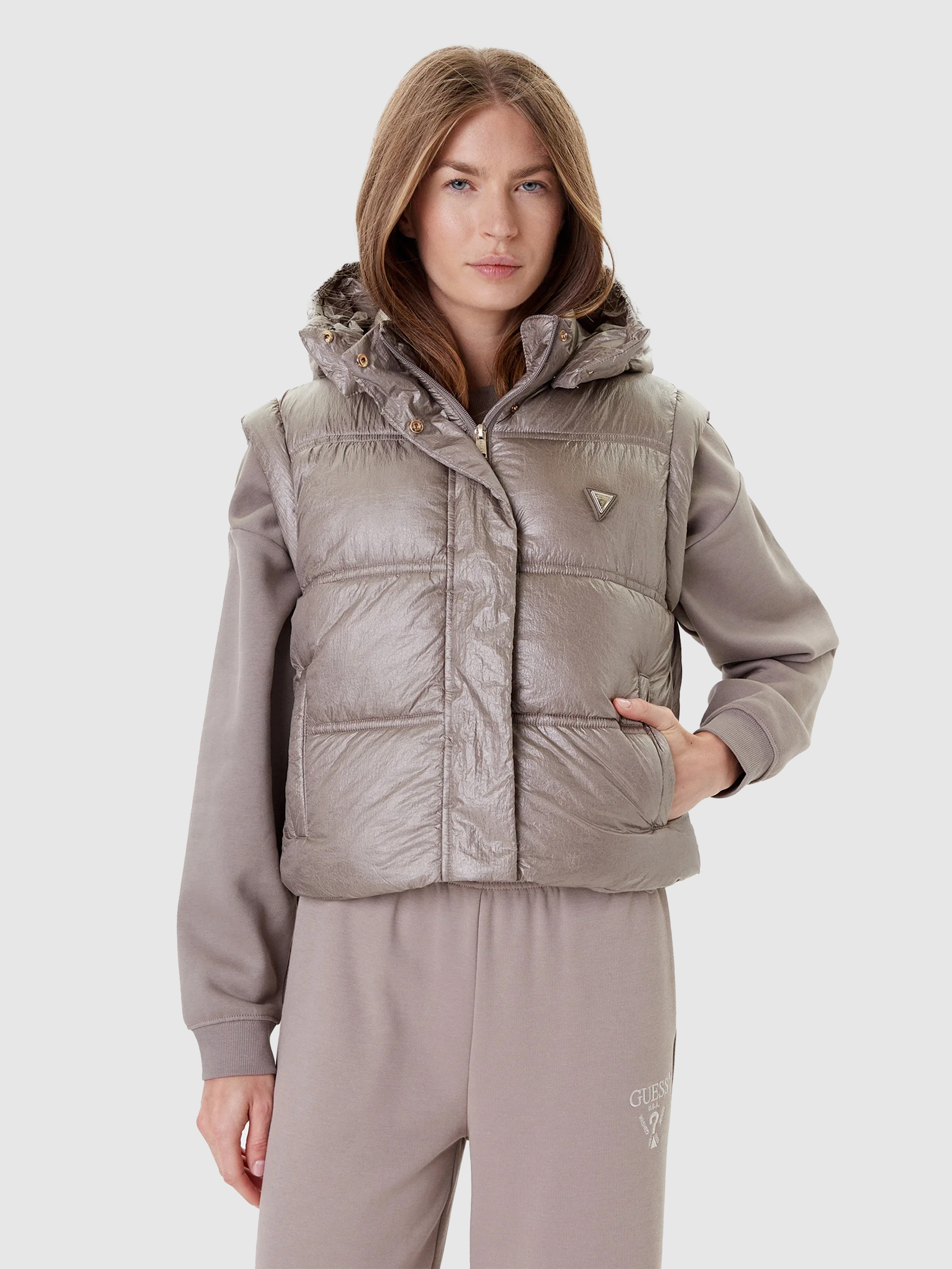 Chaqueta Mujer Marrón Guess