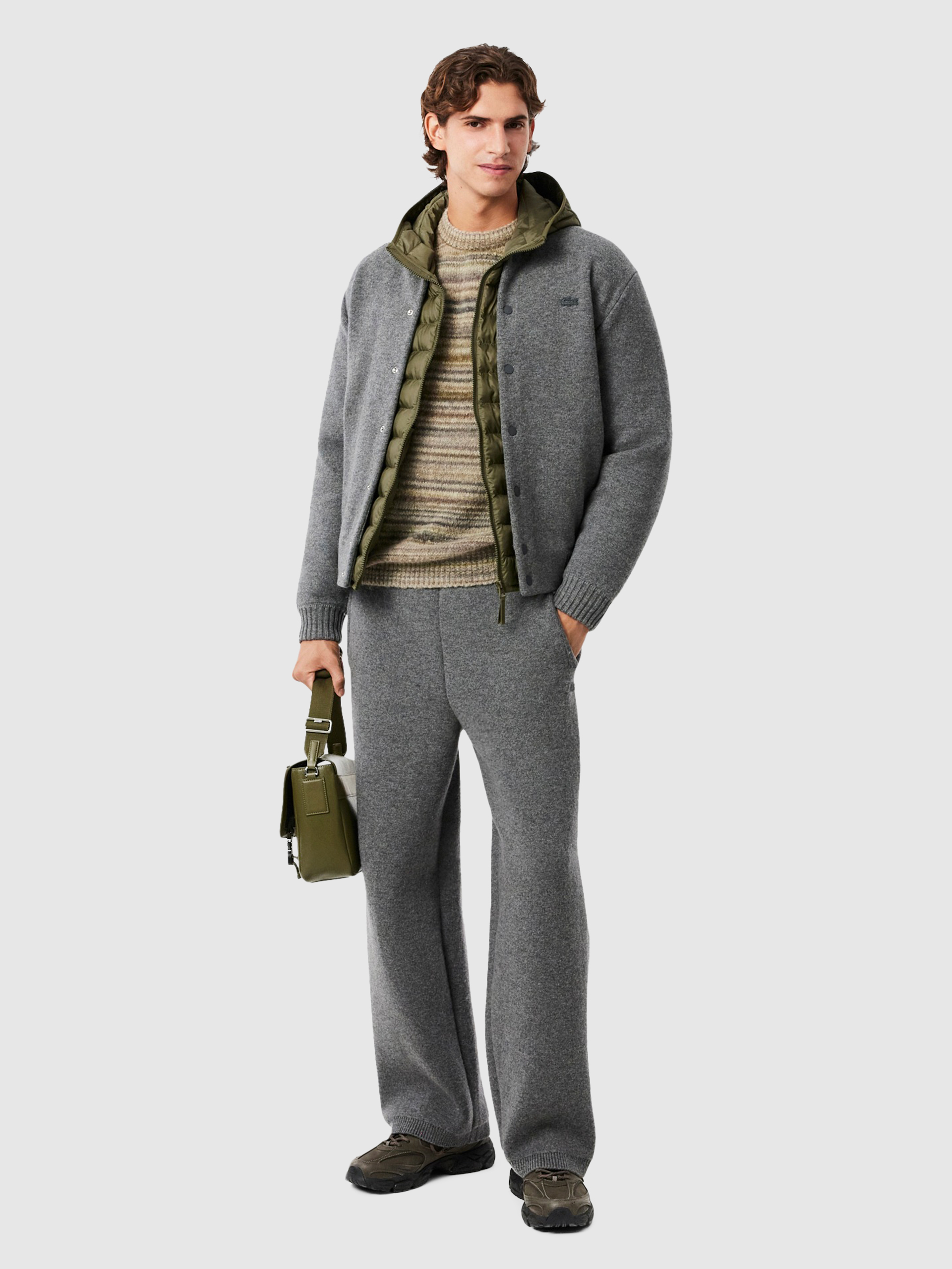 Blusao Homem Water-Repellent Quilted Hooded Puffed Jacket Lacoste