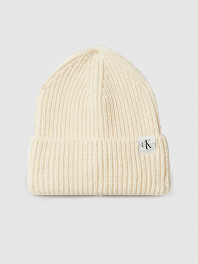 Beanie Boy Cream Calvin Klein