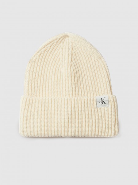 Beanie Boy Cream Calvin Klein