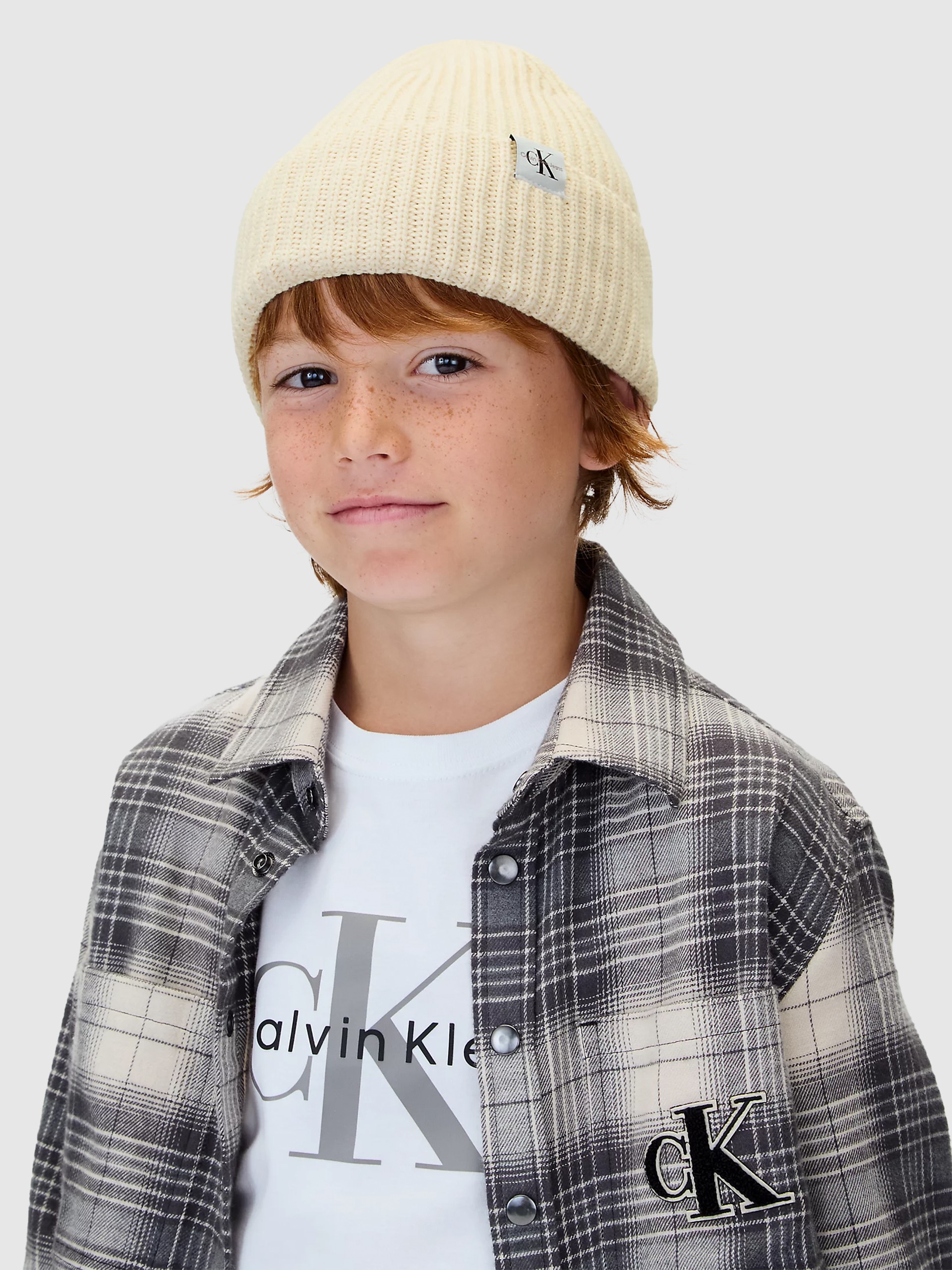 Gorro Niño Crema Calvin Klein