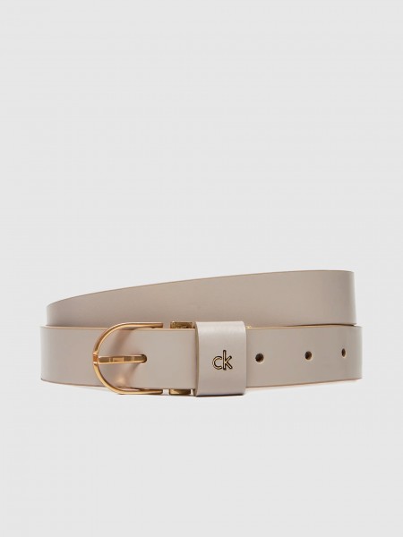 Belt Woman Beige Calvin Klein