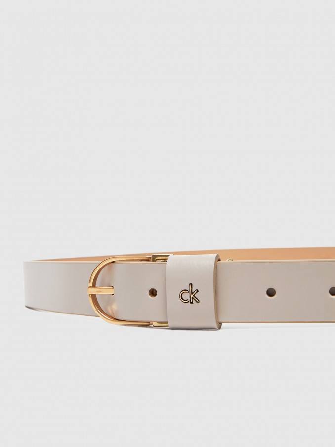 Belt Woman Beige Calvin Klein