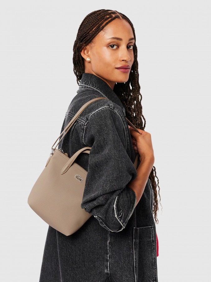 Bolsos Mujer Gris Pardo Lacoste