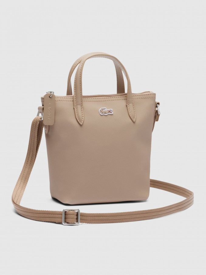 Bolsos Mujer Gris Pardo Lacoste