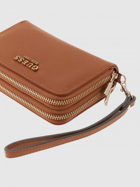 Monedero Mujer Camello Guess