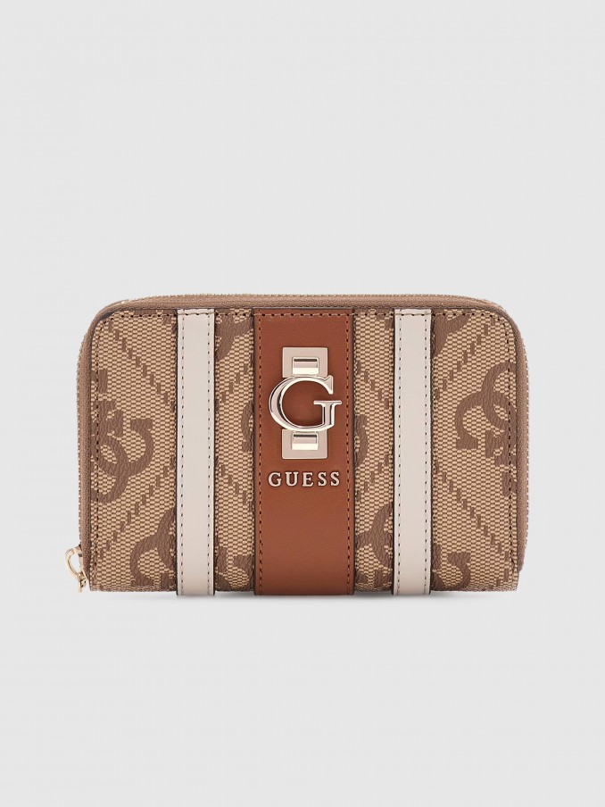 Monedero Mujer Beige Guess