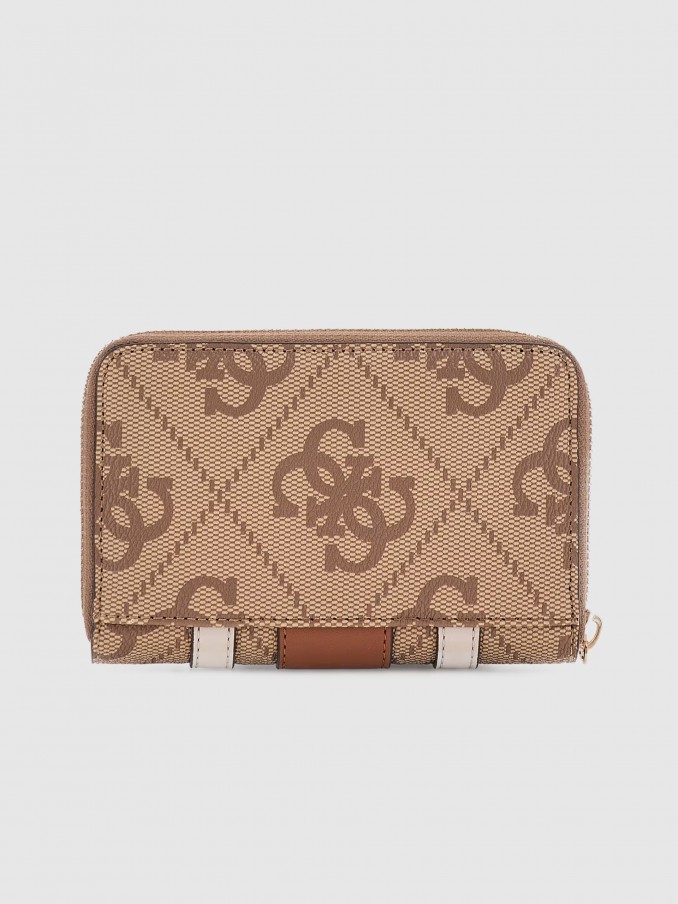 Monedero Mujer Beige Guess