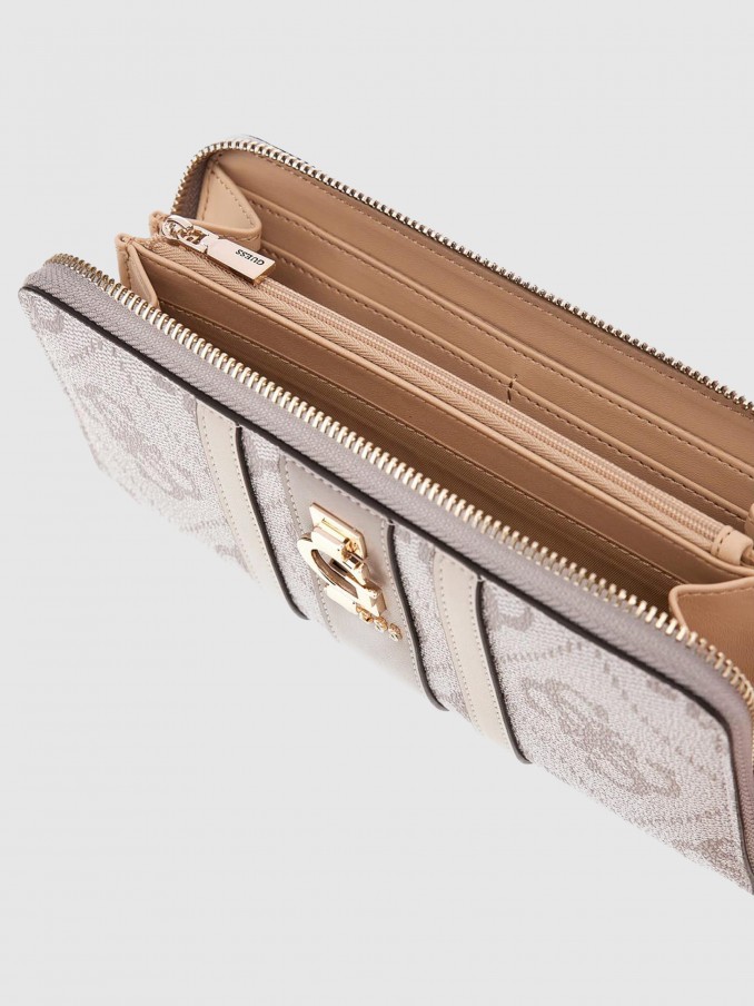 Monedero Mujer Crema Guess