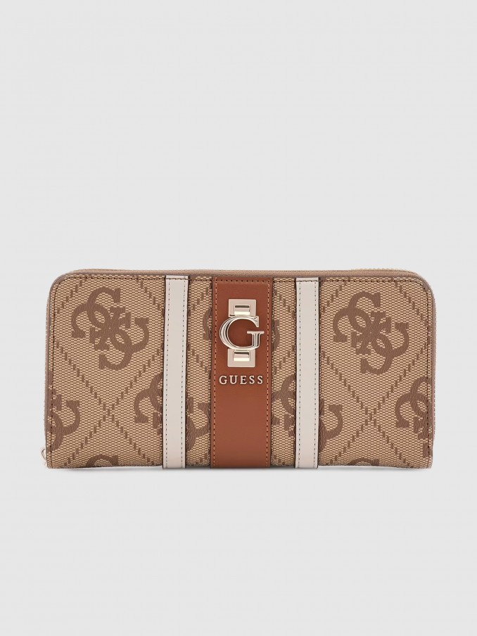 Monedero Mujer Beige Guess