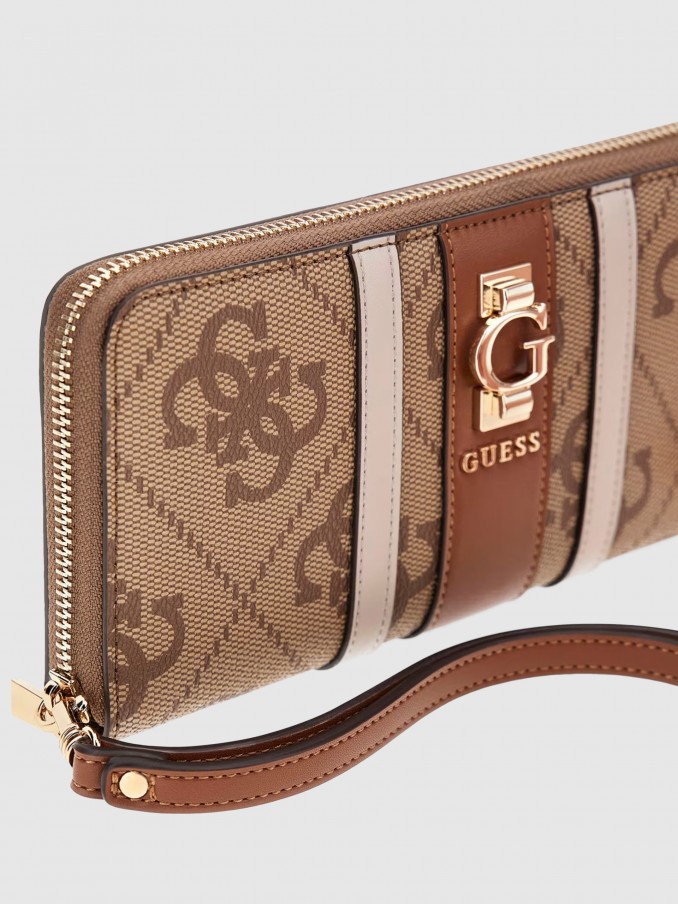 Monedero Mujer Beige Guess