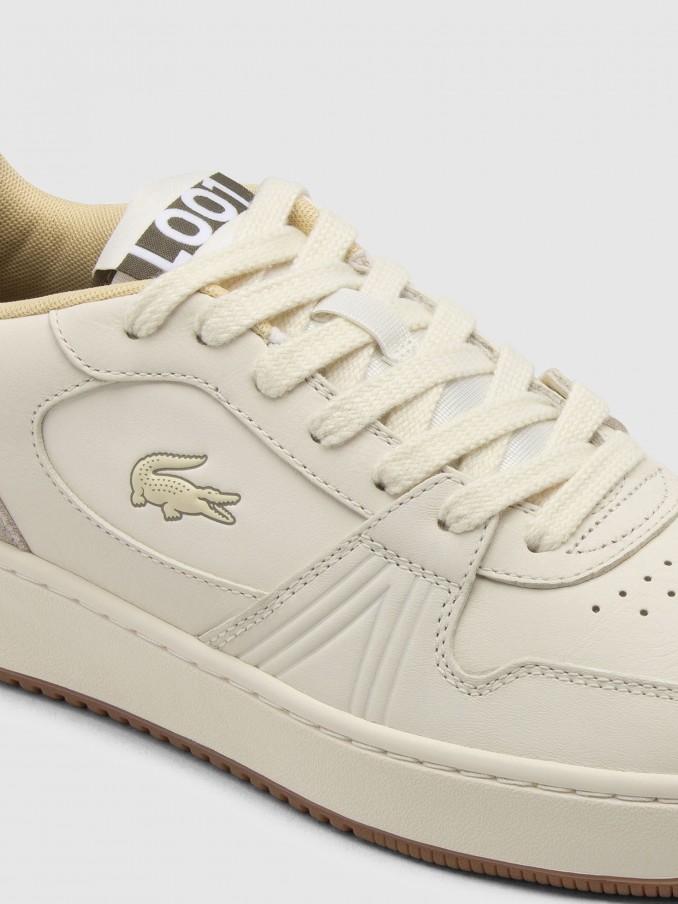 Tenis Hombre Beige Lacoste