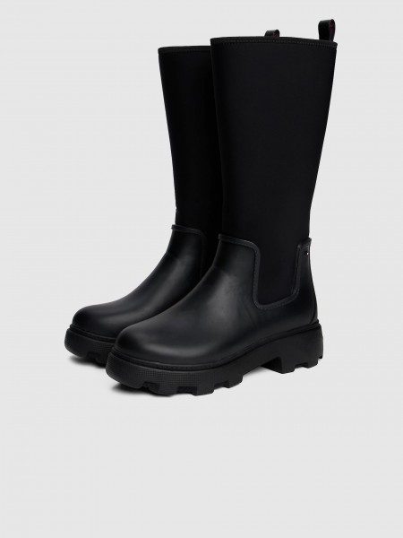 Boots Woman Black Tommy Jeans