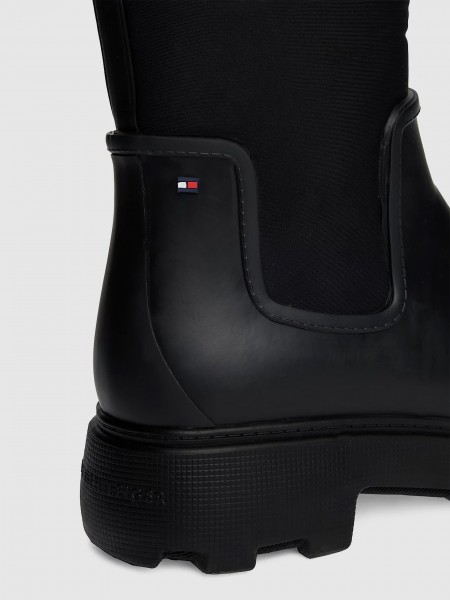 Boots Woman Black Tommy Jeans