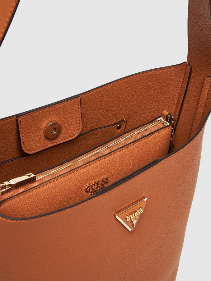 Bolsos de Hombro Mujer Camello Guess