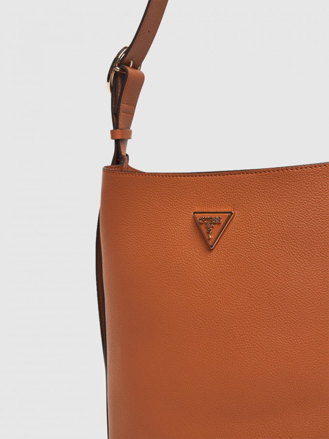 Bolsos de Hombro Mujer Camello Guess