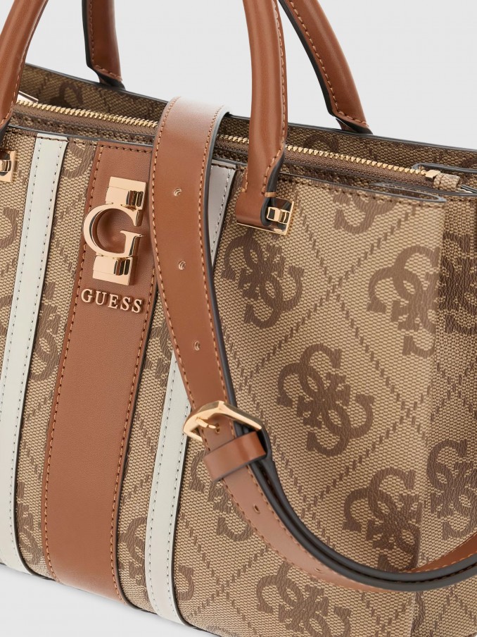 Bolsos de Mano Mujer Beige Guess