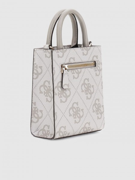 Bolsos de Mano Mujer Crema Guess Bolsos de Mano Mujer Crema Guess