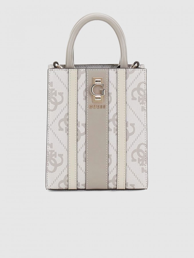 Bolsos de Mano Mujer Crema Guess