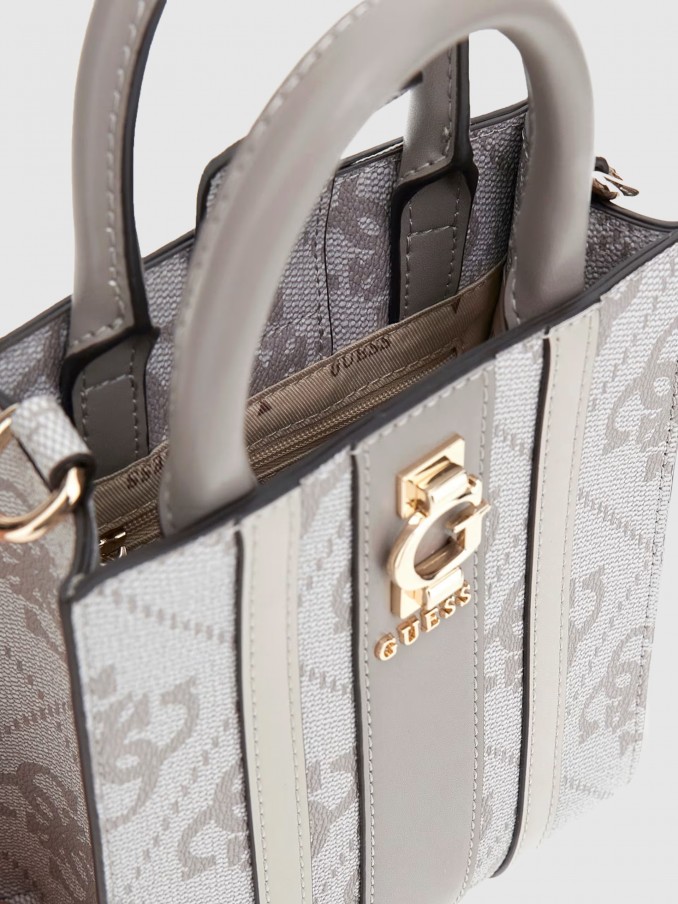 Bolsos de Mano Mujer Crema Guess