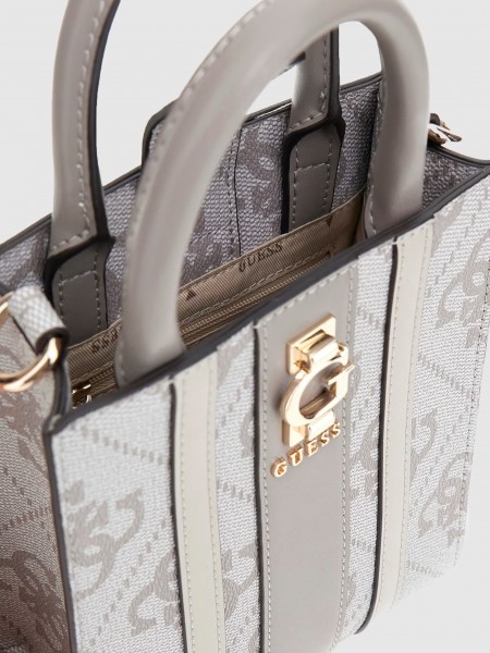 Bolsos de Mano Mujer Crema Guess Bolsos de Mano Mujer Crema Guess